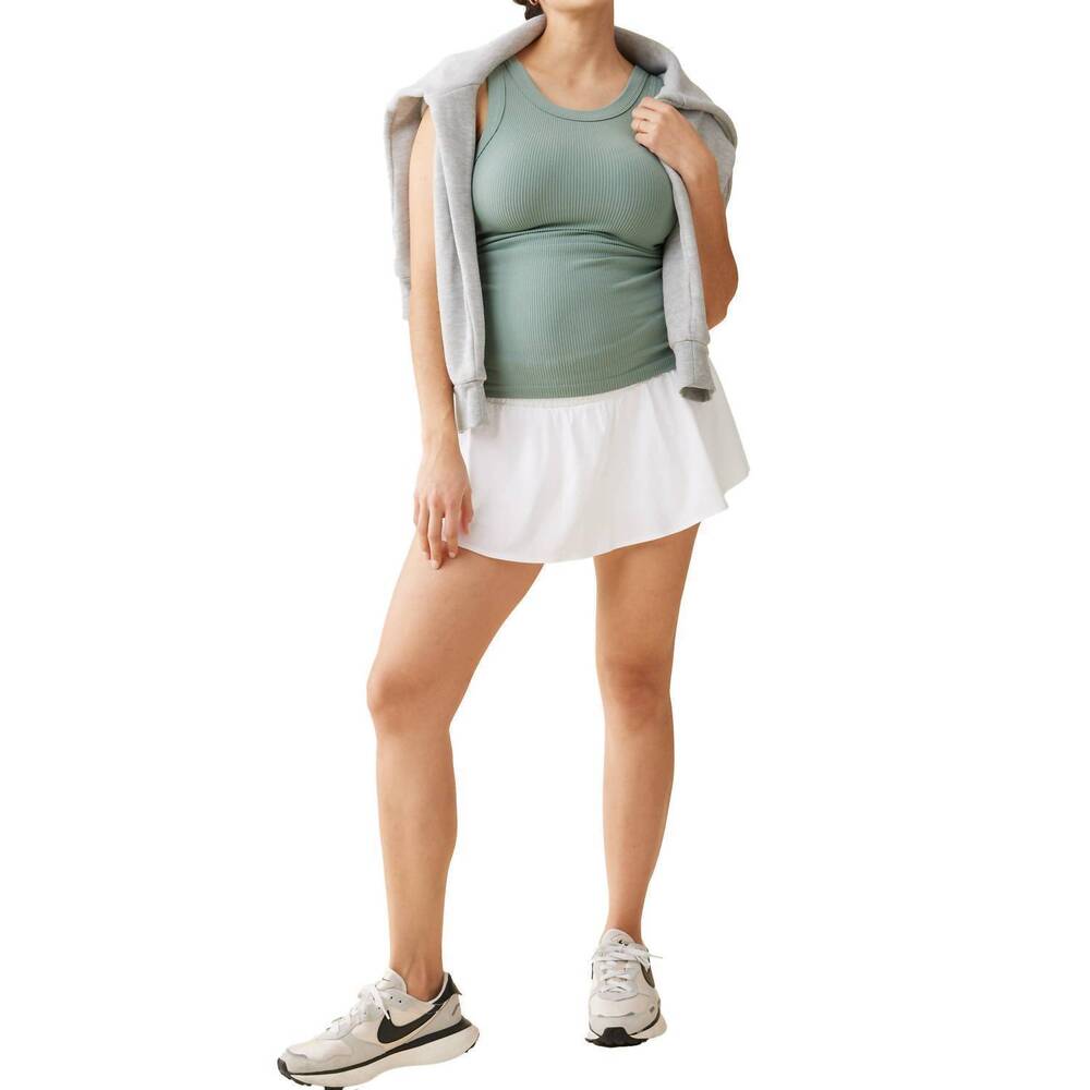 NEW INGRID + ISABEL women's maternity everyday skort in white